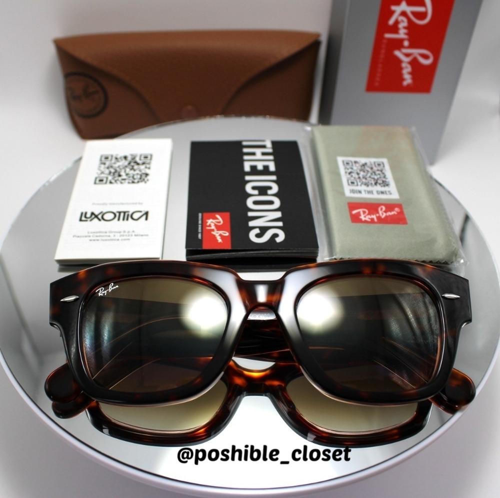 RayBan Model Display RB2186 State Street Gradient Brown Tortoise - Picture 15 of 17